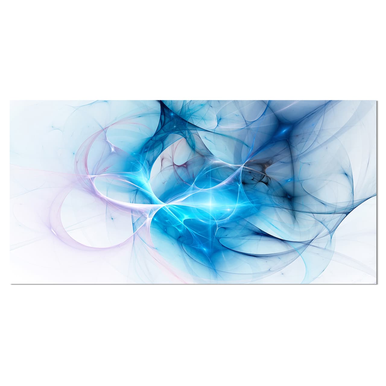 Designart - Blue Nebula Star - Abstract Canvas art print
